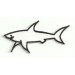 Patch embroidery PROFILE WHITE SHARK 9cm x 4cm