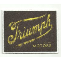 Patch textile TRIUMPH MOTORS CUADRADO 7cm x 5,5cm
