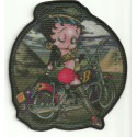Patch embroidery end textile BETTY BOOP CIRCULO MOTO 16cm