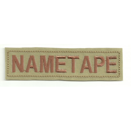 Patch embroidery NAMETAPE BEIG 10cm x 2,6cm