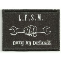 Patch embroidery and textile ONLY BY DEFAULT 7cm x 5cm