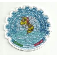 Patch embroidery and textile VESPA WORLD DAY 2014 8cm x 7,5cm