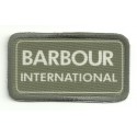 Patch textile and embroidery BARBOUR INTERNACIONAL GREEN 7cm x 4cm