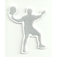 Patch embroidery SILHOUETTE PADDLE GRAY 5cm x 6cm