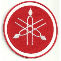Patch embroidery YAMAHA LOGO RED 10cm diameter