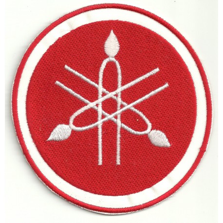 Patch embroidery YAMAHA LOGO RED 10cm diameter