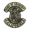 Textile patch SONS OF ANARCHY CALIFORNIA 8,5cm x 10cm