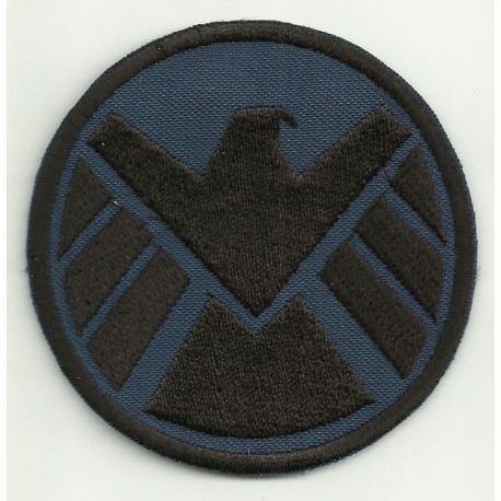 Patch embroidery AVENGERS background BLUE 7cm