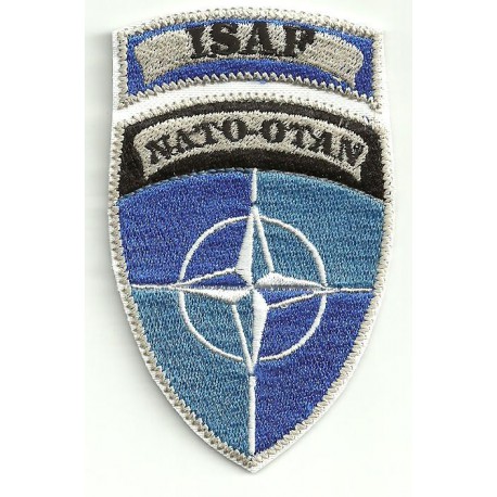Patch embroidery ISAF NATO OTAN 5cm x 8,5cm