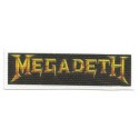 Textile patch yellow MEGADETH 7.5cm x 2.2cm