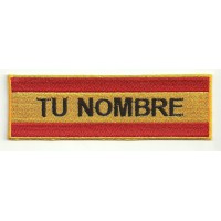 Embroidery patch PERSONALIZED FLAG NAMETAPE 15.5cm x 5cm