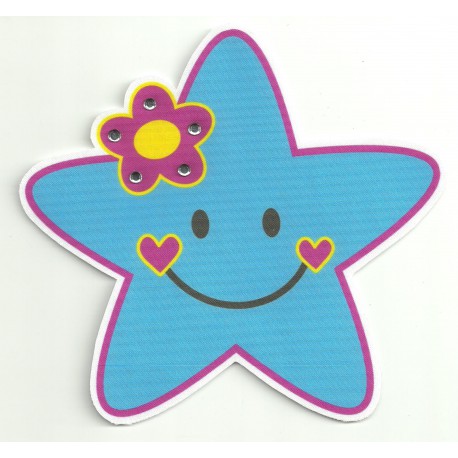 Patch textil STAR WITH BRIGHT 9cm x 8cm