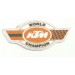 Parche textil KTM WORLD CHAMPION 9cm x 4,5cm