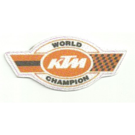 Parche textil KTM WORLD CHAMPION 9cm x 4,5cm