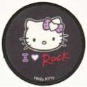 Patch embroidery and textile HELLO KITTY ROCK 7,5cm