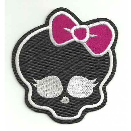 Patch embroidery MONSTER HIGH NEGRA 8cm x 8,5cm