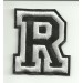 Patch embroidery LETTER R 5cm high