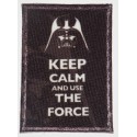 Embroidery and textile patch KEEP CALM AND USE THE FORCE 7cm x 5cm