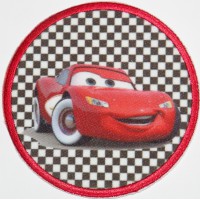 Embroidery and textile patch CARS 7,4cm 