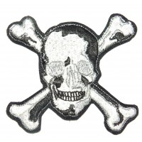 Embroidery patch SKULL 7cm x 6,5 cm