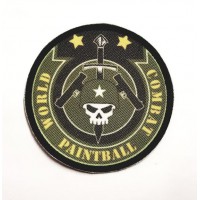 Embroidery and textile patch WORLD COMBAT PAINTBALL 7.5 cm