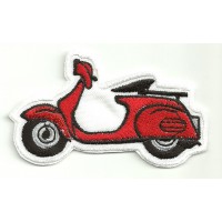 Embroidered patch MOTO SCOOTER SILHOUETTE 6 cm × 3.5cm