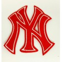 Embroidered patch RED-WHITE NEW YORK-NY 7.5cm x 8.5cm