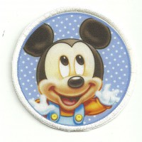 Embroidery and textile patch MICKEY 13cm diametre