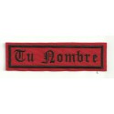Embroidery Patch RED / BLACK PERSONALIZED GOTHIC 10 cm x 2.4 cm