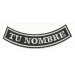 Embroidered Patch WITH YOUR NAME DOWN 11cm x 4cm NAMETAPE