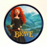 Embroidery and textile patch BRAVE 5cm