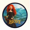 Embroidery and textile patch BRAVE 5cm