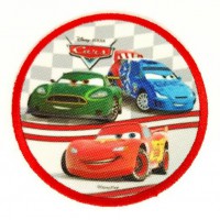 Embroidery and textile patch THREE CARS 5cm