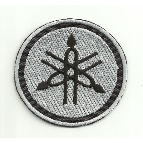 Patch embroidery YAMAHA LOGO NEGRO-GRIS 10cm diameter