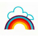 Embroidered patch RAINBOW 7cm x 5.5cm