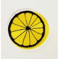 Embroidered patch LEMON 4.5cm