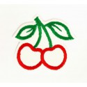 Embroidered patch CHERRIES 6cm x 5.5cm