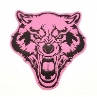 PINK WOLF embroidered patch 15cm x 15,5cm