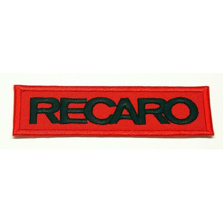 Patch embroidery RECARO RED / BLACK 9cm x 2,5cm