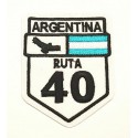 Parche bordado RUTA 40 ARGENTINA 5,5cm x 7cm