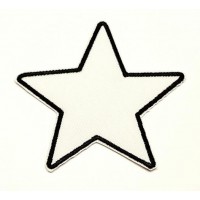 embroidered patch WHITE STAR 7cm