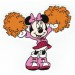 textile patch MINNIE CHEERLEADER 15cm x 14cm