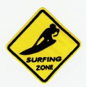 SURFING ZONE embroidered patch SURF 8cm x 8cm