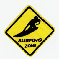 Parche bordado SURFING ZONE 15cm x 15cm
