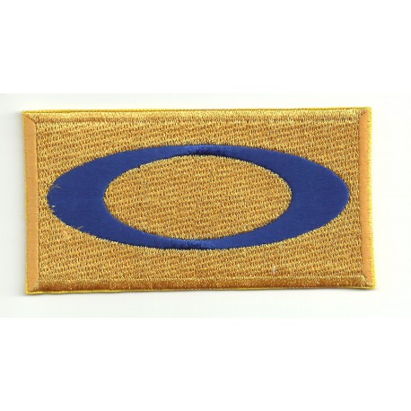 embroidery patch OAKLEY YELLOW 8cm x 4cm