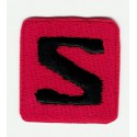 Embroidered patch LOGO RED SALOMON 2,8cm x 2,8cm