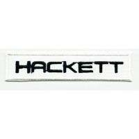 Embroidered patch WHITE HACKETT 8cm x 1,5cm