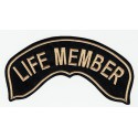 Embroidered patch LIFE MEMBER 11cm x 6cm