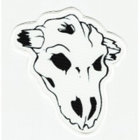 Textile and embroidered patch SKULL GOAT 9,5CM X 10,5CM