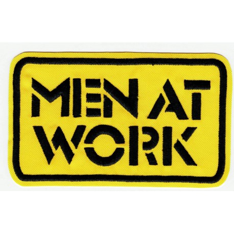 MEN AT WORK embroidery patch 10cm x 6cm